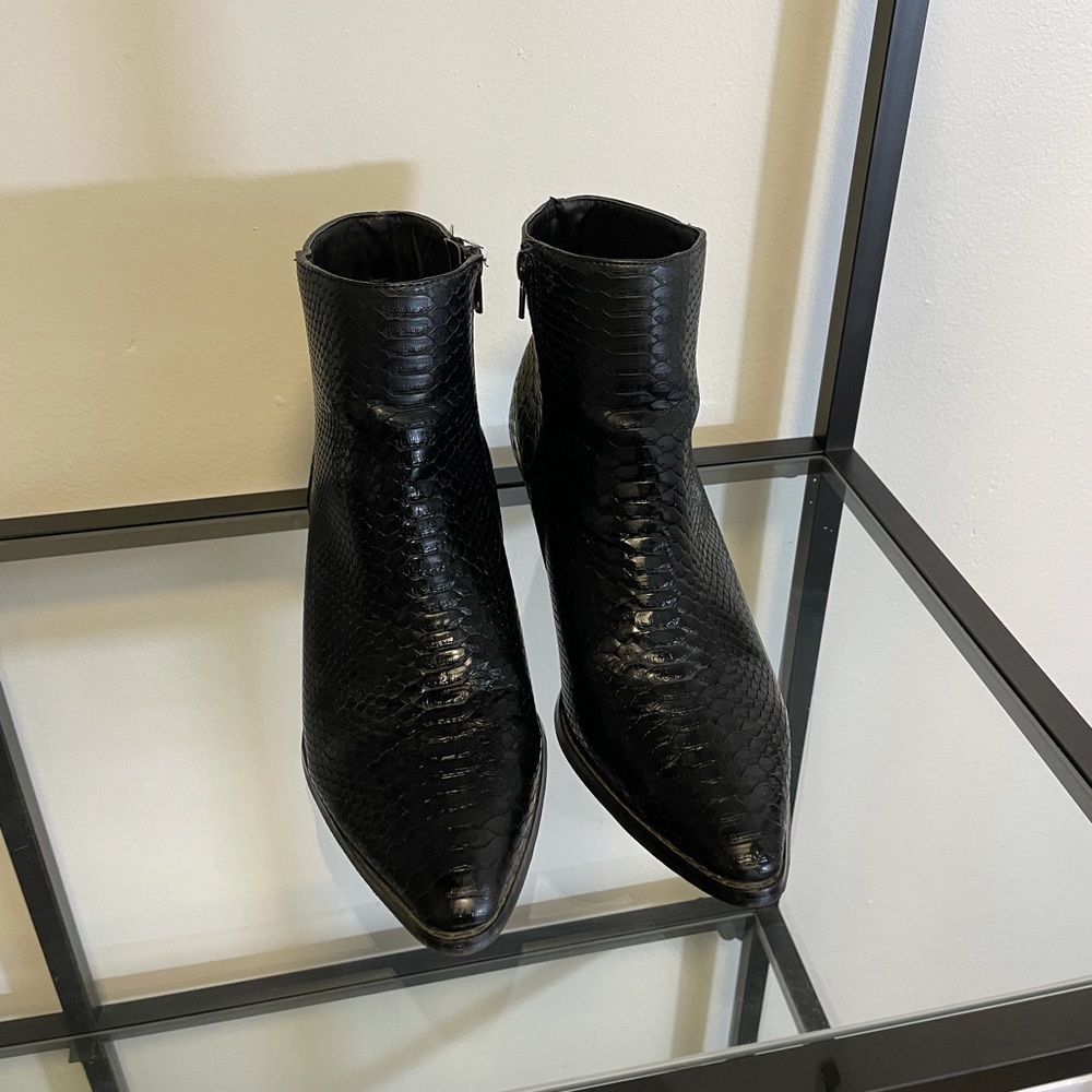 Matisse Black Snakeskin boots